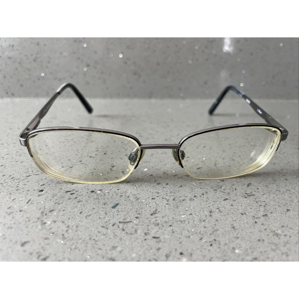 IZOD Eyeglasses Frames ONLY Black Gunmetal Rectangular Half Rim 51-18-140 CV IZ
